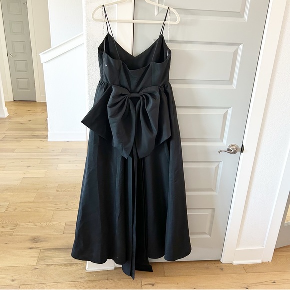 NWT Anthropologie Sachin & Babi Hadley V-Neck Back-Bow Empire Gown Black - Picture 4 of 6